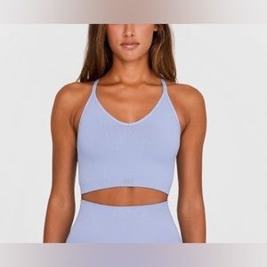 Sculptflex Ribbed V Bra in colour Blue Lagoon